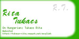 rita tukacs business card